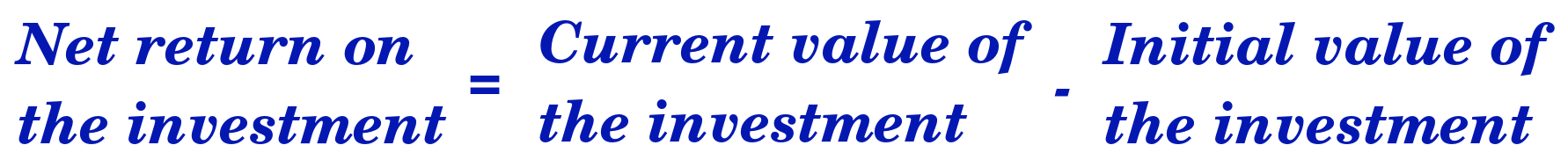 Net return on the investment