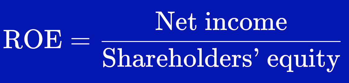 Return on equity (ROE)